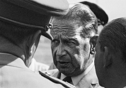 صورة للأمين العام للأمم المتحدة داغ همرشولد لحظة وصوله إلى كاتانغا، 14 آب/أغسطس 1960