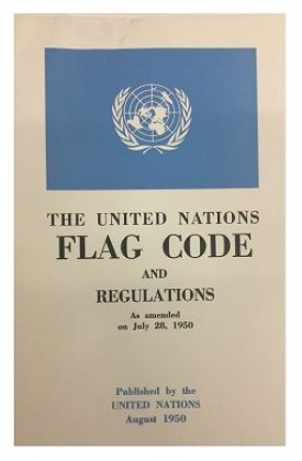The image of the United Nations Flag Code and Regulations published in August 1950