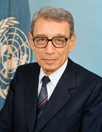 صورة شخصية للأمين العام السابق بطرس بطرس غالي، 1992-1996