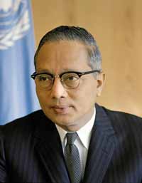 Retrato del exsecretario general U Thant, 1961-1971 