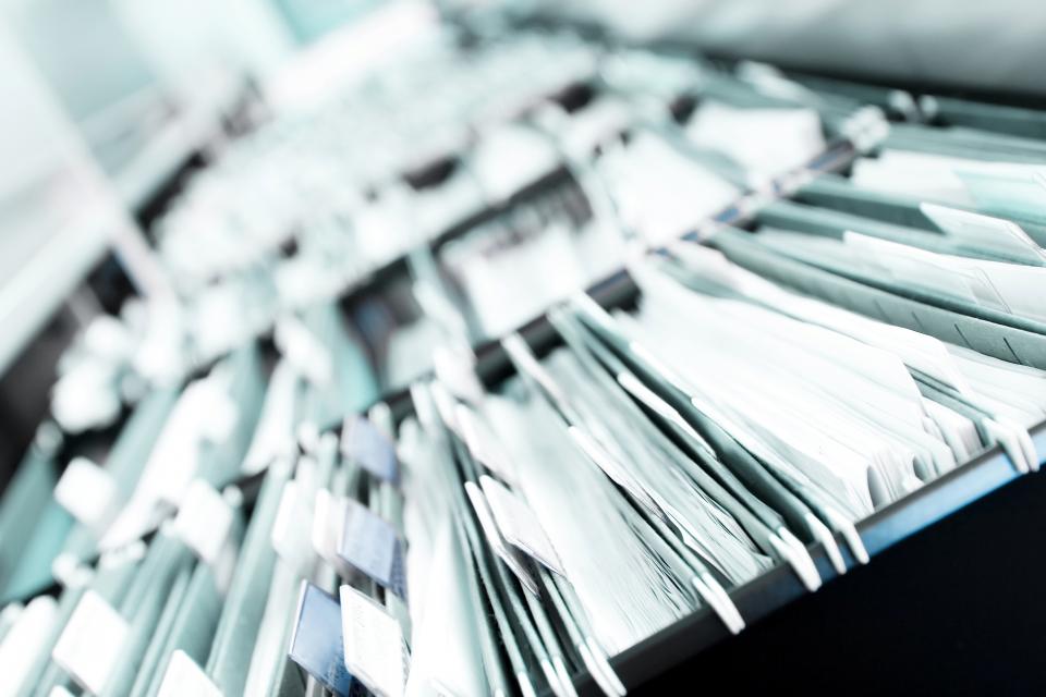 Stacks of United Nations Archives and Records Management Section