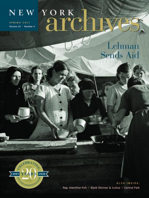 Cover page of New York Archives (Vol 20 No 4, Spring 2021)